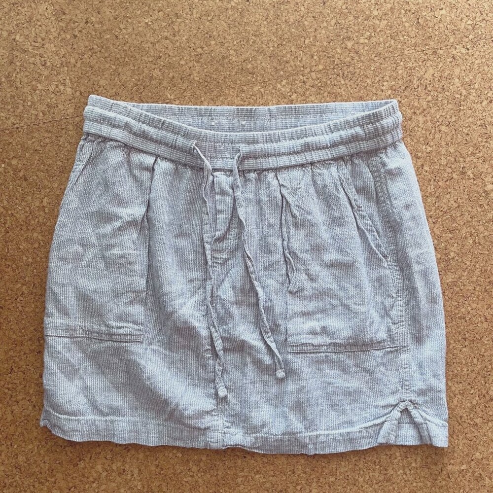 Light Blue Drawstring Skirt